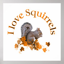 I Liebe-Eichhörnchen Posterdrucke