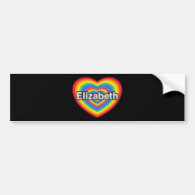 I Liebe Elizabeth. Liebe I Sie Elizabeth. Herz Auto Aufkleber