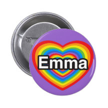 I Liebe Emma. Liebe I Sie Emma. Herz Anstecknadel