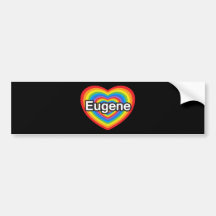 I Liebe Eugene. Liebe I Sie Eugene. Herz Auto Aufkleber