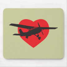 I Liebe-Flugzeuge Mousepads