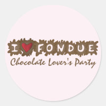 I Liebe-Fondue-Aufkleber