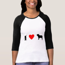 I Liebe-französische Bulldoggen Tshirt