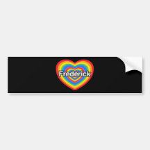 I Liebe Frederick. Liebe I Sie Frederick. Herz Autosticker