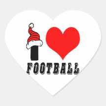 I Liebe-Fußball-Entwurf Herz Aufkleber