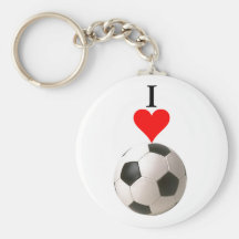 I Liebe-Fußball!  Herz I Fußball Keychain Schlüsselanhänger