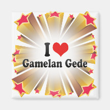 I Liebe Gamelan Gede Kühlschrankmagnet