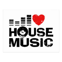 I Liebe-Haus-Musik Postkarten