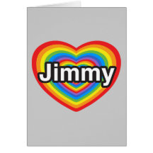 I Liebe Jimmy. Liebe I Sie Jimmy. Herz Karte