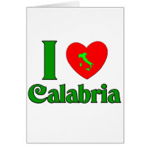 I Liebe Kalabrien Italien Grußkarte