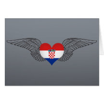 I Liebe Kroatien - Flügel Grußkarten
