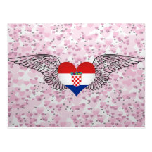 I Liebe Kroatien - Flügel Postkarten