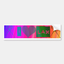 I Liebe LAX (Lacrosse) Autoaufkleber