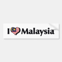 I Liebe-Malaysia-Flagge Auto Aufkleber