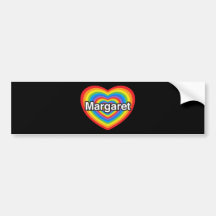 I Liebe Margaret. Liebe I Sie Margaret. Herz Autosticker
