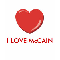 I LIEBE McCAIN POLITISCHES T-SHIRT