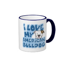 I Liebe mein amerikanischer Bulldoggen-Becher Tassen