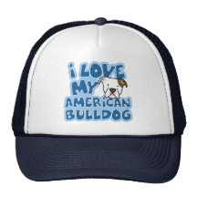 I Liebe mein amerikanischer Bulldoggen-Hut Kult Mützen