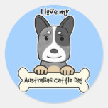 I Liebe mein australischer Vieh-Hund Sticker