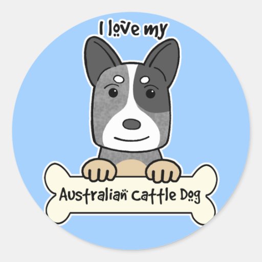 I Liebe mein australischer Vieh-Hund Sticker