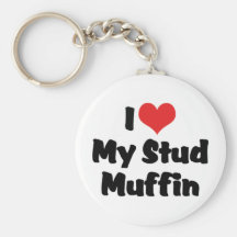 I Liebe mein Bolzen-Muffin Keychain Schlüsselbänder