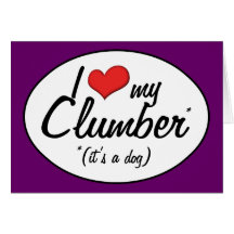 I Liebe mein Clumber (es ist ein Hund) Karte