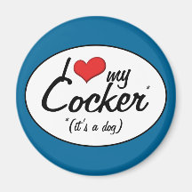 I Liebe mein Cockerspaniel (es ist ein Hund) Magnete