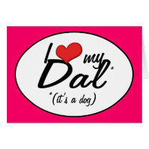I Liebe mein Dal (es ist ein Hund) Grußkarte