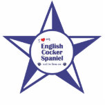 I Liebe mein englischer Cockerspaniel (männlicher  Foto Skulptur