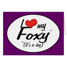 I Liebe mein Foxy (es ist ein Hund) Karte