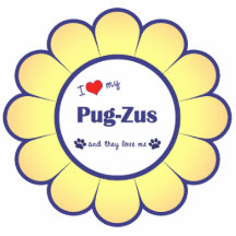 I Liebe mein Mops-Zus (mehrfache Hunde) Photo Statue