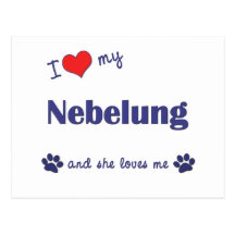 I Liebe mein Nebelung (weibliche Katze) Postkarten
