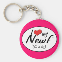 I Liebe mein Newf (es ist ein Hund) Schlüsselband