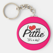 I Liebe mein Pittie (es ist ein Hund) Schlüsselanhänger