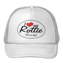 I Liebe mein Rottie (es ist ein Hund) Trucker Mütze
