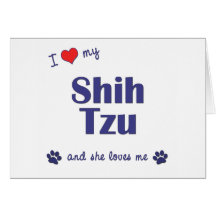 I Liebe mein Shih Tzu (weibliche Hunde) Grußkarte