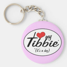 I Liebe mein Tibbie (es ist ein Hund) Schlüsselanhänger