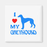 I LIEBE MEIN WINDHUND KÜHLSCHRANKMAGNET
