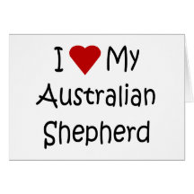 I Liebe meine australischen Schäfer-Hundeliebhaber Karte