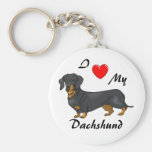 I Liebe meine Dackel Keychain Schlüsselbänder