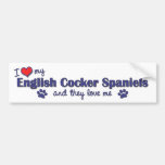 I Liebe meine englischen Cockerspaniel-Spaniels (m Autoaufkleber