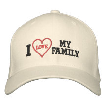 I Liebe meine Familie Bestickte Baseballmütze
