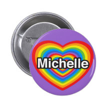 I Liebe Michelle. Liebe I Sie Michelle. Herz Anstecknadel