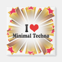 I Liebe minimales Techno Magnets