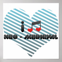 I Liebe Neo - mittelalterlich Posterdrucke