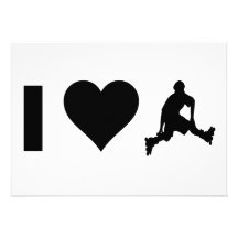 I Liebe Rollerblading Individuelle Ankündigskarten