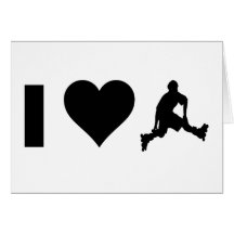 I Liebe Rollerblading Karten