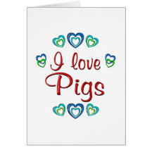 I Liebe-Schweine Karte