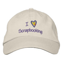 I Liebe Scrapbooking bestickte mützen