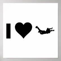 I Liebe Skydiving Plakat